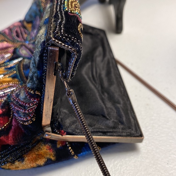 Beaded Velvet Clutch Purse - Picture 5 of 9